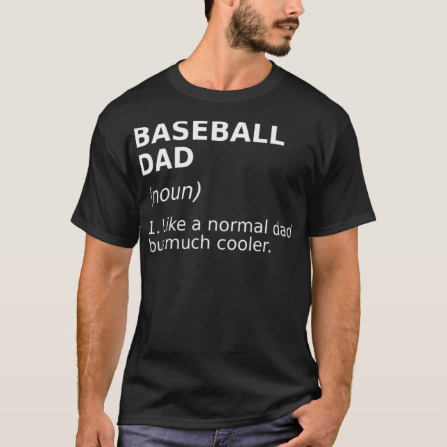 T-shirt Funny Baseball Papa Définition Parfait cadeau drôl (Devant)