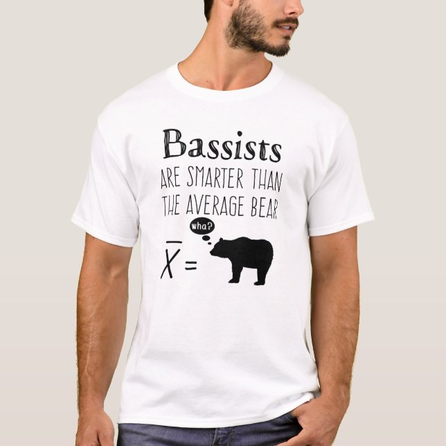 T - Shirt "Funny Bass" - Durchschnittsbär (Vorderseite)