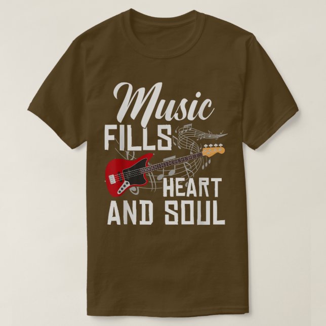 T-shirt Funny Bass Guitare Lover Graphisme Femmes et Homme (Design devant)