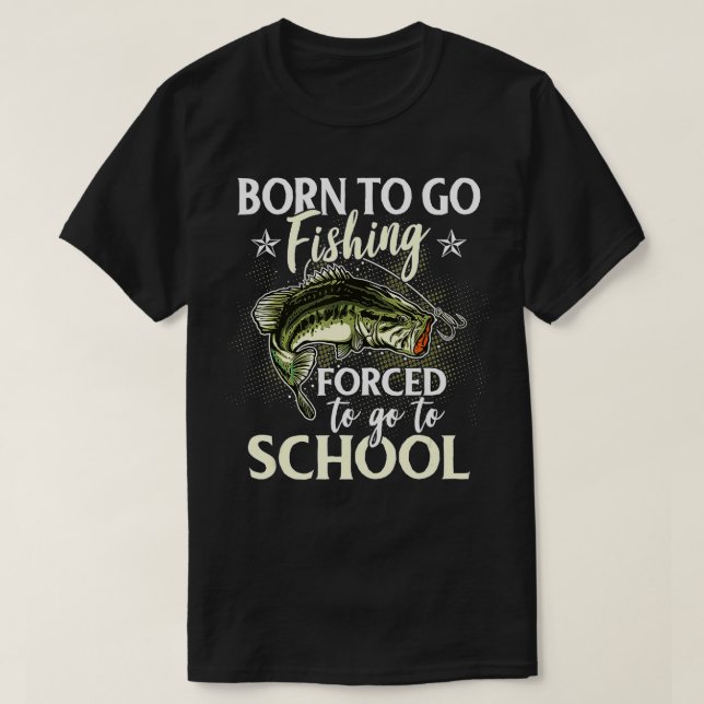 T-shirt Funny Basse Pêche Enfants Filles Garçons Pêcheurs  (Design devant)