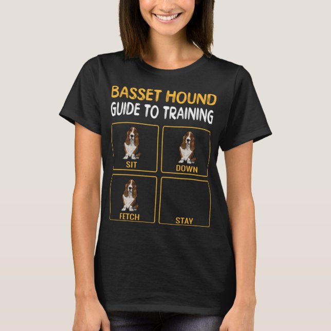 T-shirt Funny Basset Hound Guide D'Entraînement Obedience  (Devant)