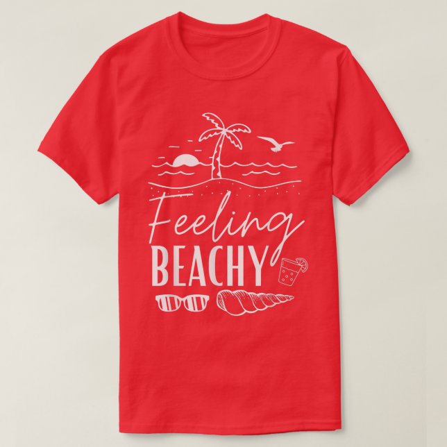 T-shirt Funny Beachy Vacation on the Beach Womens Summer  (Design devant)