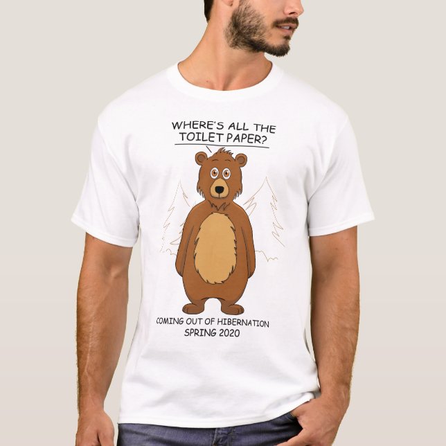T-shirt Funny Bear from the Hibernation Cartoon Meme (Devant)