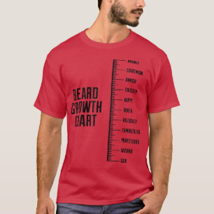 T-shirt Funny Beard Growth Chart Amish Professor Wizard Go