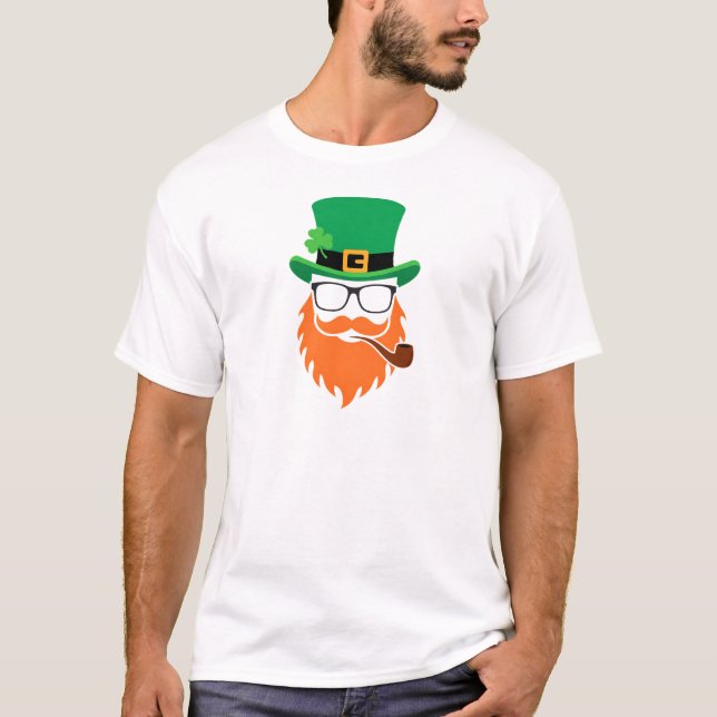 T-shirt Funny Bearded Leprechaun St Patricks Day (Devant)