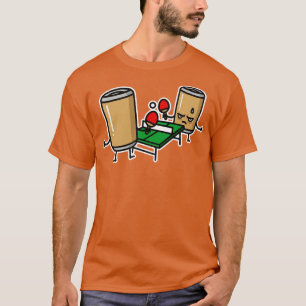 T-shirt Funny Beer Pong Canettes de bière jouant table Ten