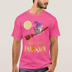 T-shirt Funny Bengal cat Ride Witch Shot Bengal cat Hallow