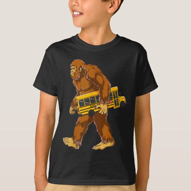 T-shirt Funny Bigfoot Bus Driver Sasquatch School Bus Love (Devant)