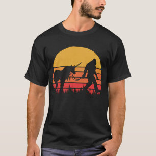 T-shirt Funny Bigfoot Sasquatch Et Unicorne