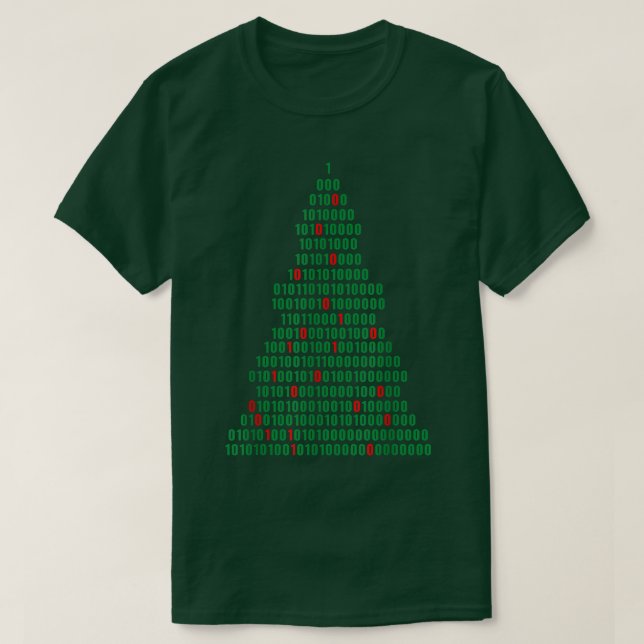 T-shirt Funny Binary Christmas Tree Computer Programmers a (Design devant)