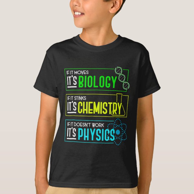 T-shirt Funny Biologie Chimie Physique Science Nerd (Devant)