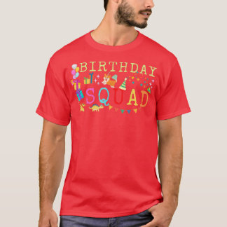 T-shirt Funny Birthday squad tee for boys and girls 