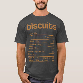 T-shirt Funny Biscuits Nutrition Facts Thanksgiving Christ