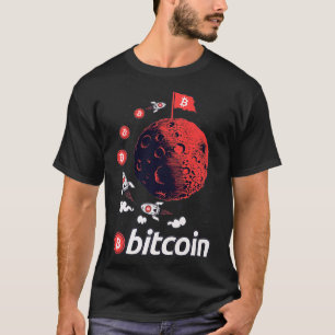 T-shirt Funny Bitcoin Lune Crypto Cryptomonnaie Blockchai