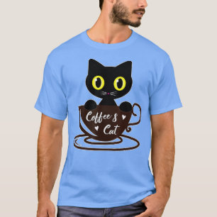 T-shirt Funny Black Cat café Mug Amoureux des chats garçon