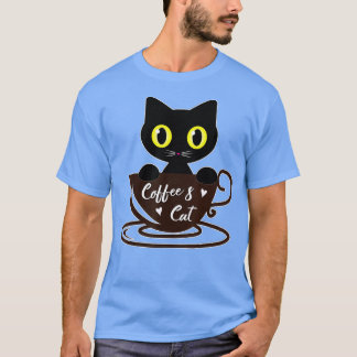 T-shirt Funny Black Cat café Mug Amoureux des chats garçon