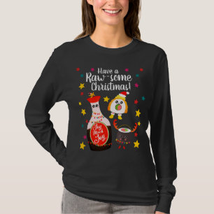 T-shirt Funny Black Kawaii Sushi Douleur de Noël moche