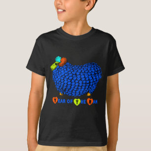 T-shirt Funny Bleu bélier chinois Nouvel An Zodiac K Black