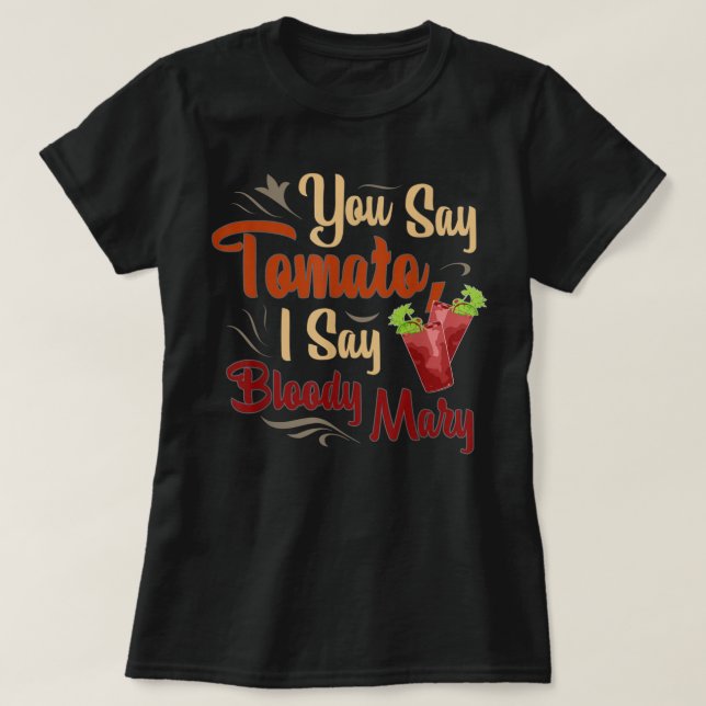 T-shirt Funny Bloody Mary Tomato Mens & Femmes (Design devant)