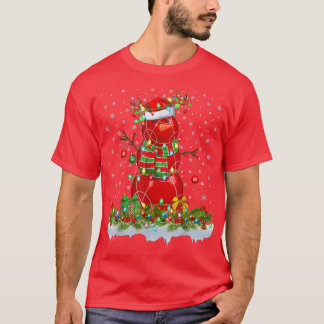T-shirt Funny Bocce Ball Snowman Xmas Lumières Bocce Chris