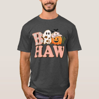 T-shirt Funny Boo Haw Western Tee, Retro Howdy Pumkin Hal