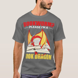 T-shirt Funny Bookworm Lire Mythique Livre de Créature Dra