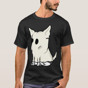 T-shirt Funny Boston Terrier Scary Costume fantôme Hallowe