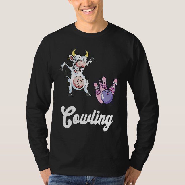 T-shirt Funny Bowling Bowler Cow Strike Bowling Team Bowli (Devant)