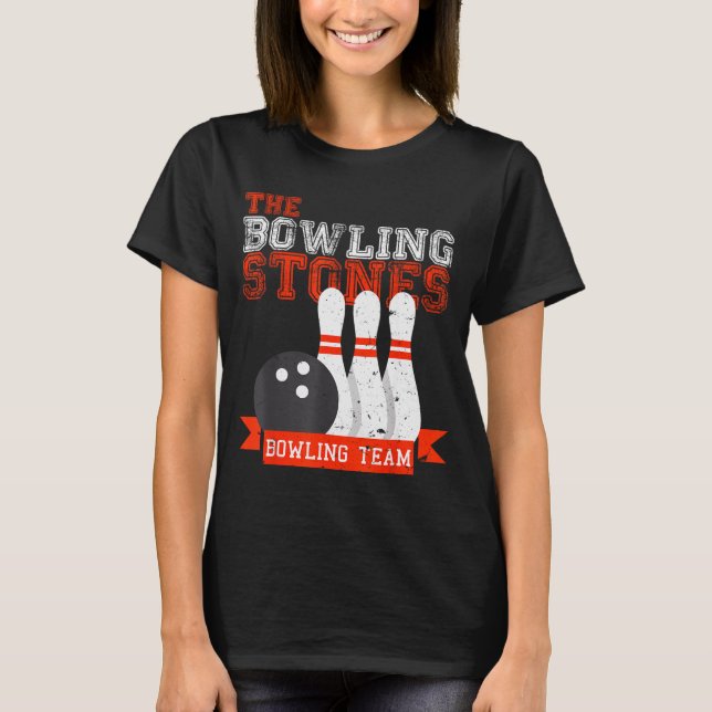 T-shirt Funny Bowling Stones - Bowl Srts Team  (Devant)