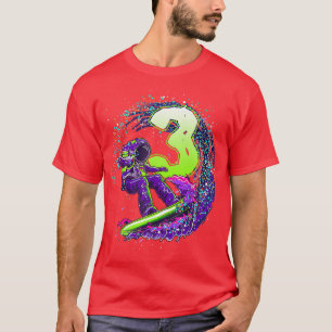 T-shirt Funny Boy 3e anniversaire astronaute surfe spatial