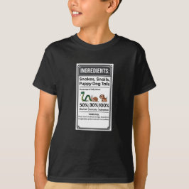 T-shirt Funny Boy Ingredient Étiquette Simple Halloween