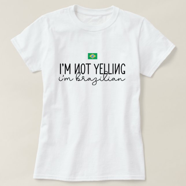T - Shirt Funny Brazil | Brasilianischer Phrase (Design vorne)
