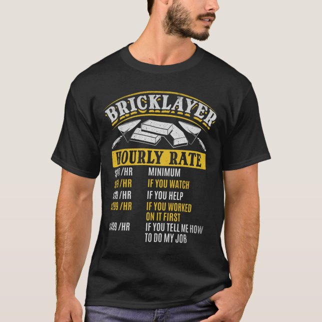 T-shirt Funny Bricklayer (Devant)