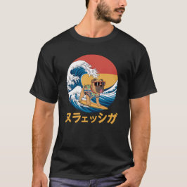 T-shirt Funny Bull Mastiff Japonais Kanagawa Wave Chien