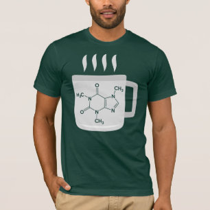 T-shirt Funny Caffeine Molecule Chimie Café Nouveauté