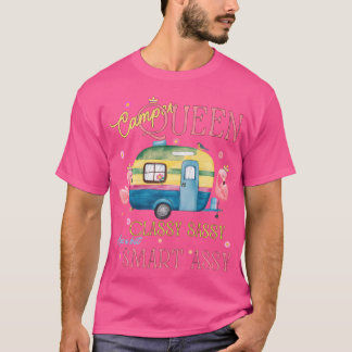 T-shirt Funny Camper Queen Classy Sassy Smart Camping Rv W