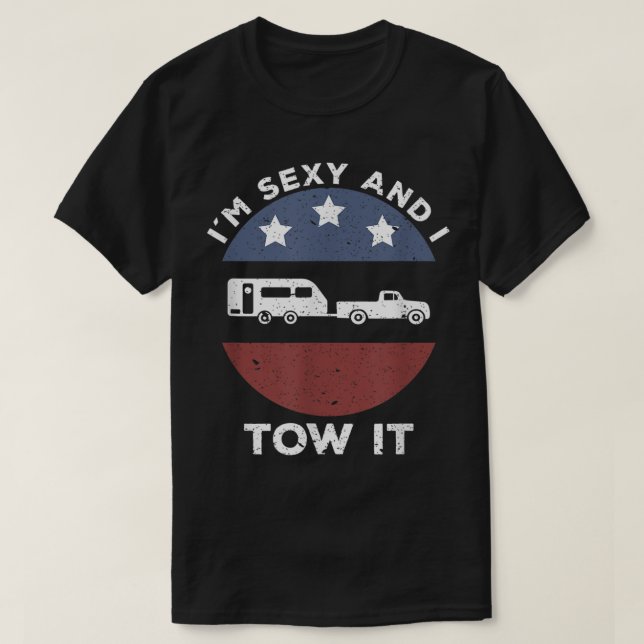 T-shirt Funny Camping RV Je Suis Sexy Et Je Le Raconte (Design devant)
