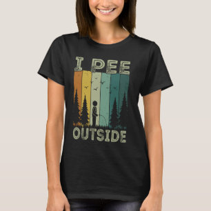 T-shirt Funny Camping Vintage Retro I Pee Extérieur
