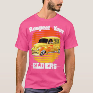 T-shirt Funny Car Guy - Respectez Vos Aînés Classic Panel