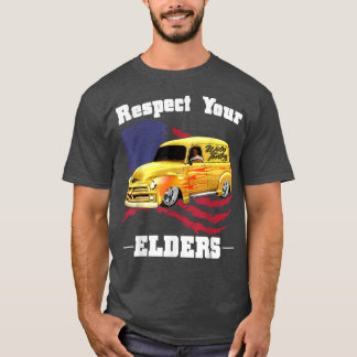 T-shirt Funny Car Guy - Respectez Vos Aînés Classic Panel