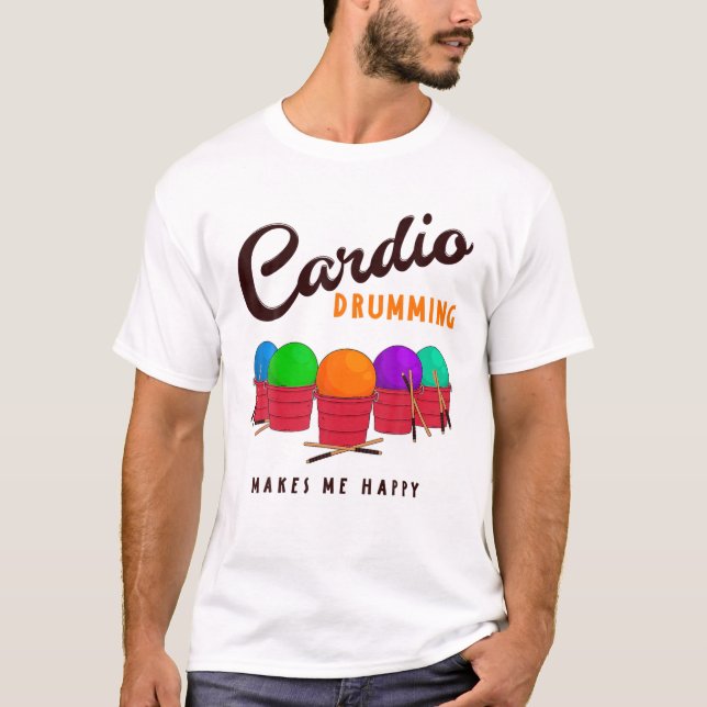 T-shirt Funny Cardio Drumming Humour Sayings Cardio Group (Devant)