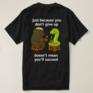 T-shirt Funny cartoon animal snake meme quote unisex