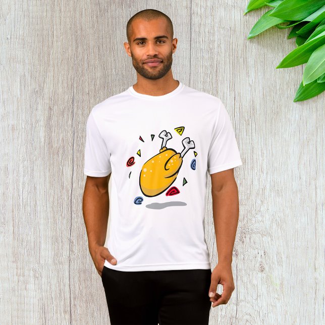 T-shirt Funny Cartoon Roast Chicken Falling (Créateur téléchargé)