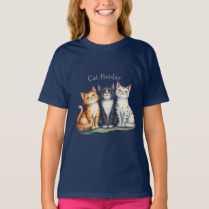 T-shirt Funny Cat Herder pour l'Amoureux des chats