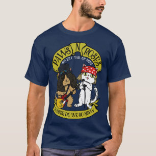 T-shirt Funny Cat Paws Rock Music Cadeau Hommes Enfants Fe