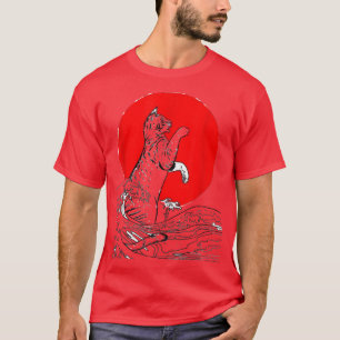 T-shirt Funny Cats chat japonais Samurai Cat japonais Art