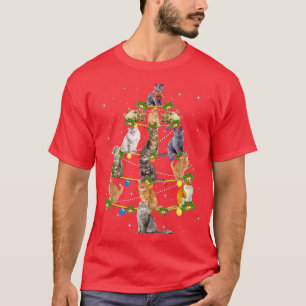 T-shirt Funny Cats Tree Ornament Decor Cute