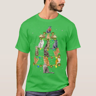 T-shirt Funny Cats Tree Ornament Decor Cute
