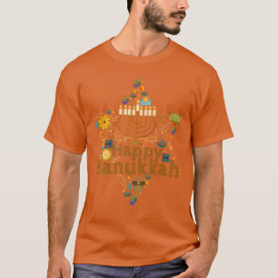 T-shirt Funny Chanukah Festive Vacances Menorah Tee Happy 