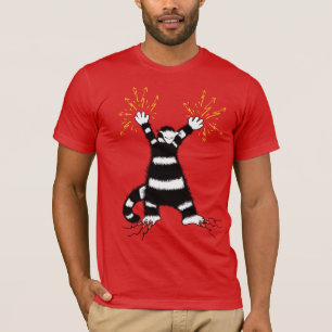 T-shirt Funny Chat électrique Caractère haute tension